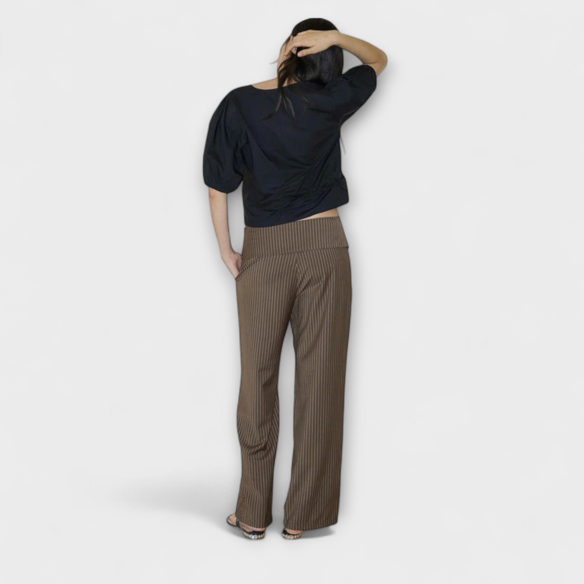 Julia - Foldable Striped Pants