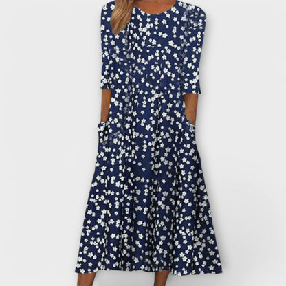 Paula - Elegant floral dress made of premium material
