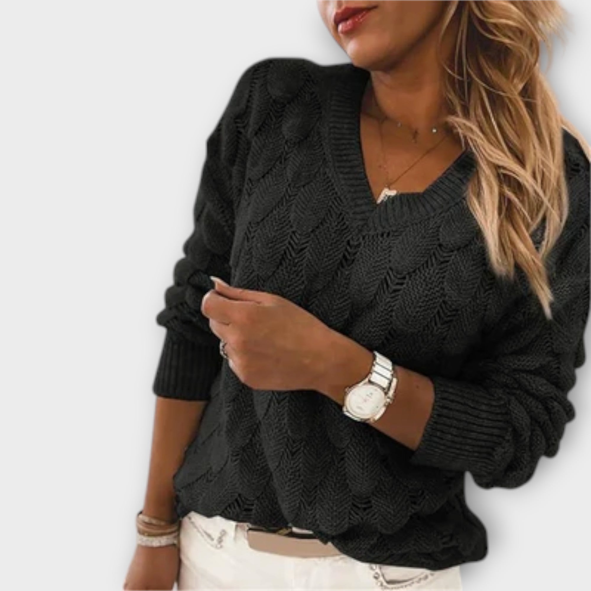 Noemier - Pullover with V-neck